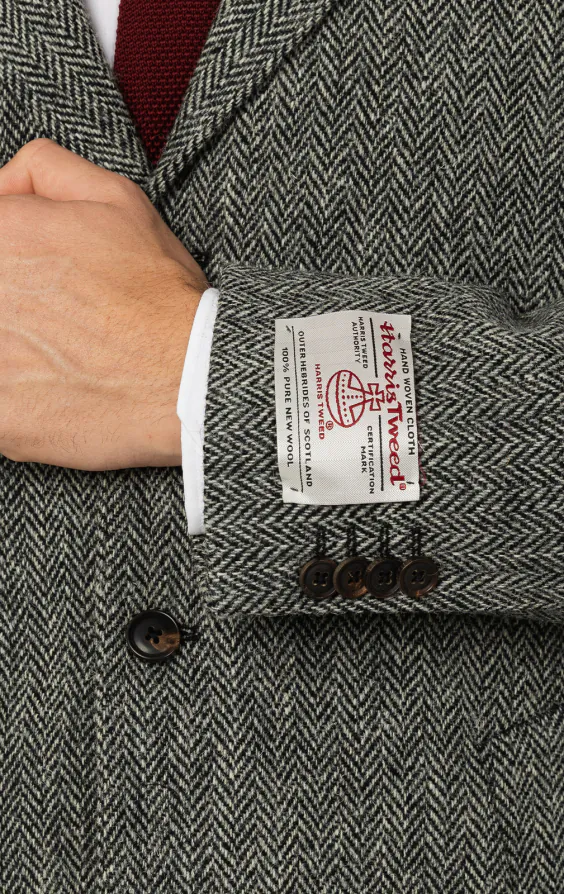 【ウール100英国製】Hector Russell × Harris Tweed Harris Tweed Wool Fabric | Authentic Handwoven Wool for Bag Making