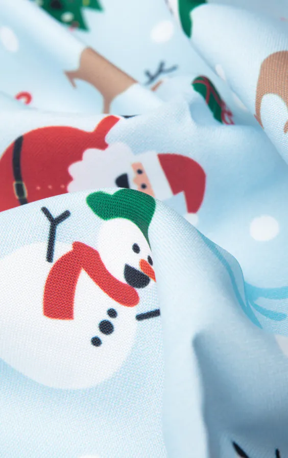 Festive Pale Blue Snowy Christmas Vest - photo 3 Festive Pale Blue Snowy Christmas Vest - photo 3