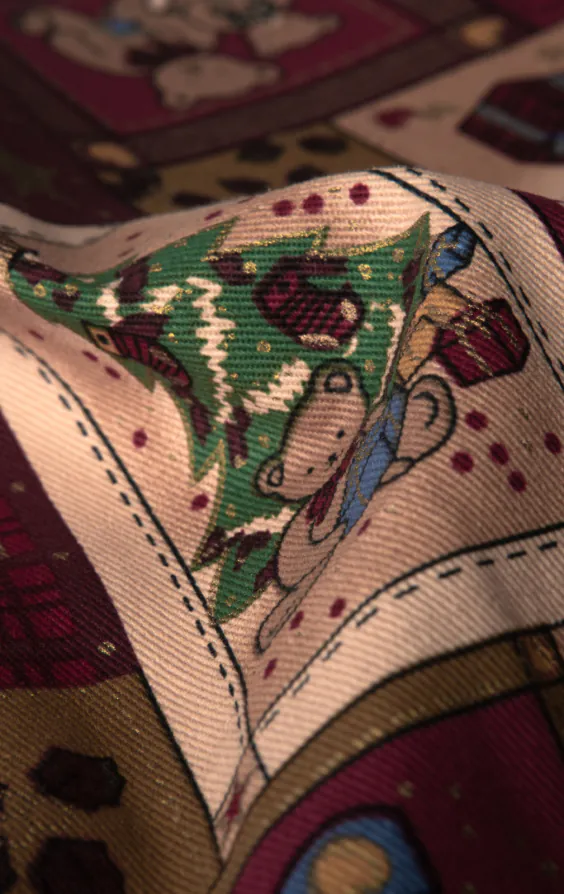 Red Vintage Christmas Print Vest - Limited Edition - photo 3