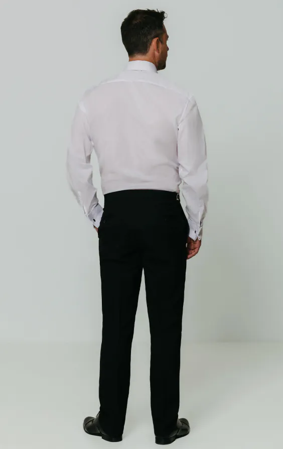 Standard Collar Pique Front Slim Fit White Tuxedo Shirt - photo 4 Standard Collar Pique Front Slim Fit White Tuxedo Shirt - photo 4