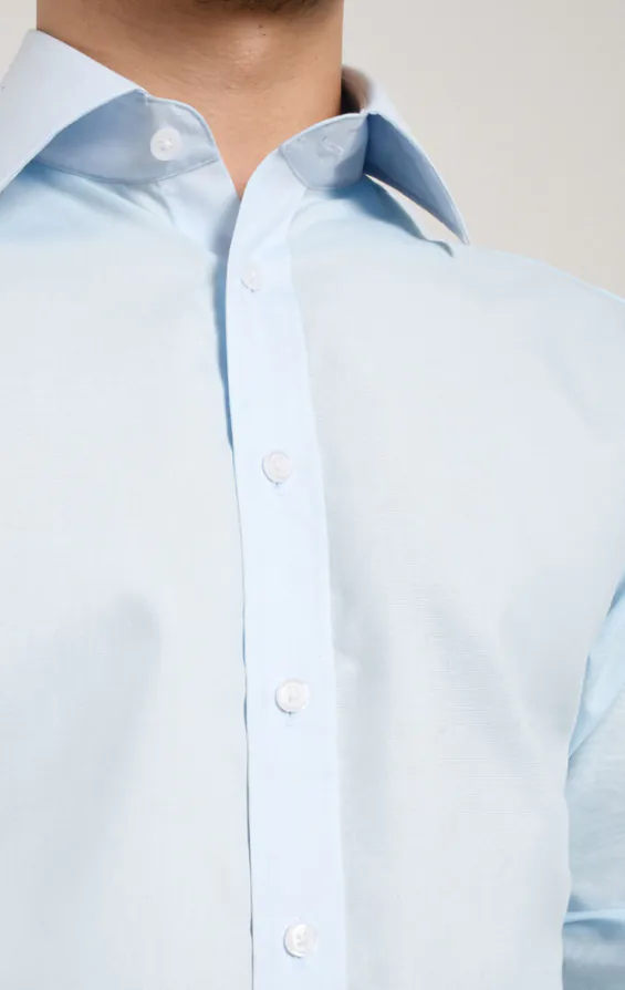 Light Blue 100% Cotton Poplin Easy Care Shirt - photo 1 Light Blue 100% Cotton Poplin Easy Care Shirt - photo 1
