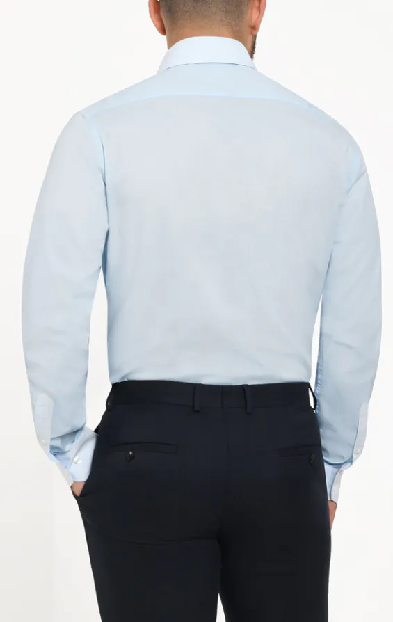 Light Blue 100% Cotton Poplin Easy Care Shirt - photo 2 Light Blue 100% Cotton Poplin Easy Care Shirt - photo 2