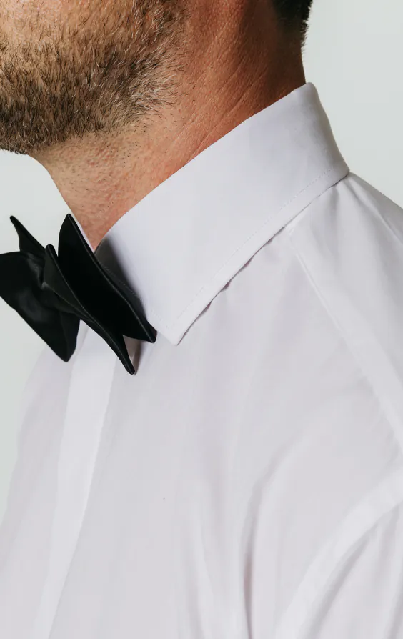 Laydown Collar, Plain Front Tuxedo Shirt by Dobell - photo 2 Laydown Collar, Plain Front Tuxedo Shirt by Dobell - photo 2