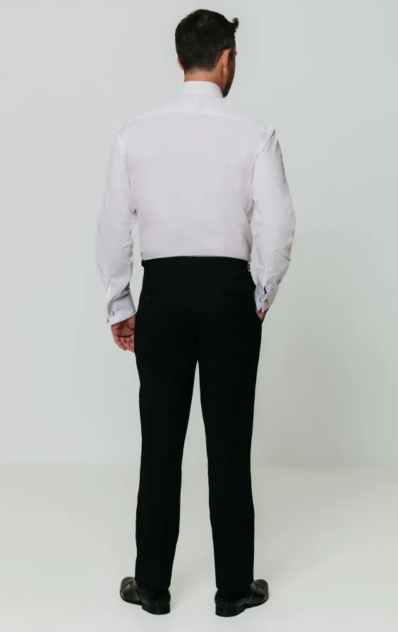 Laydown Collar, Plain Front Tuxedo Shirt by Dobell - photo 4 Laydown Collar, Plain Front Tuxedo Shirt by Dobell - photo 4