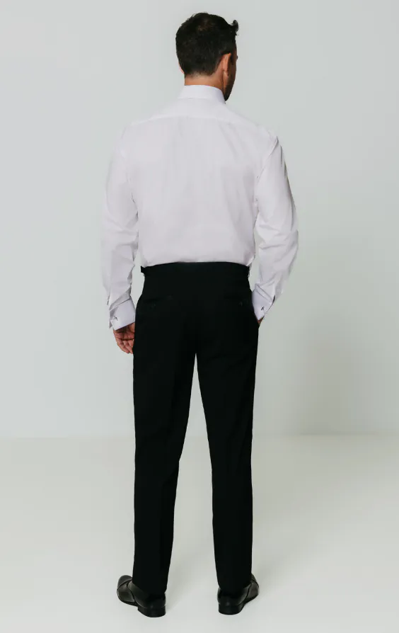 Dobell White Tuxedo Shirt with Stud Buttons Dobell White Tuxedo Shirt with Stud Buttons
