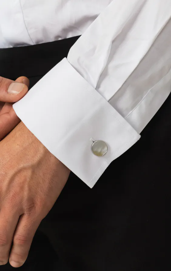 100% Cotton, Laydown Collar, Plain Front, Slim Fit Tuxedo Shirt by Dobell - photo 3 100% Cotton, Laydown Collar, Plain Front, Slim Fit Tuxedo Shirt by Dobell - photo 3