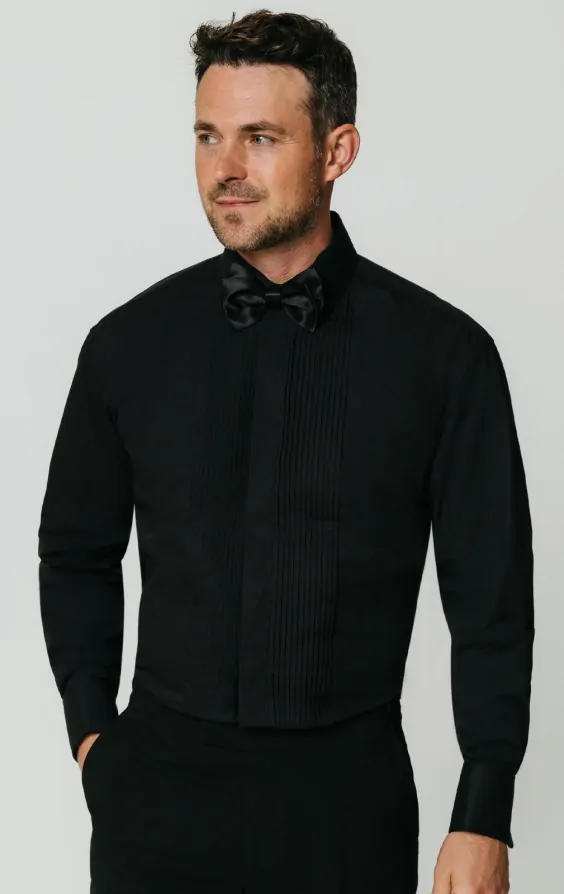 the black tux cotton dress shirt The Black Tux Cotton Dress Shirt-Extra Slim In Black