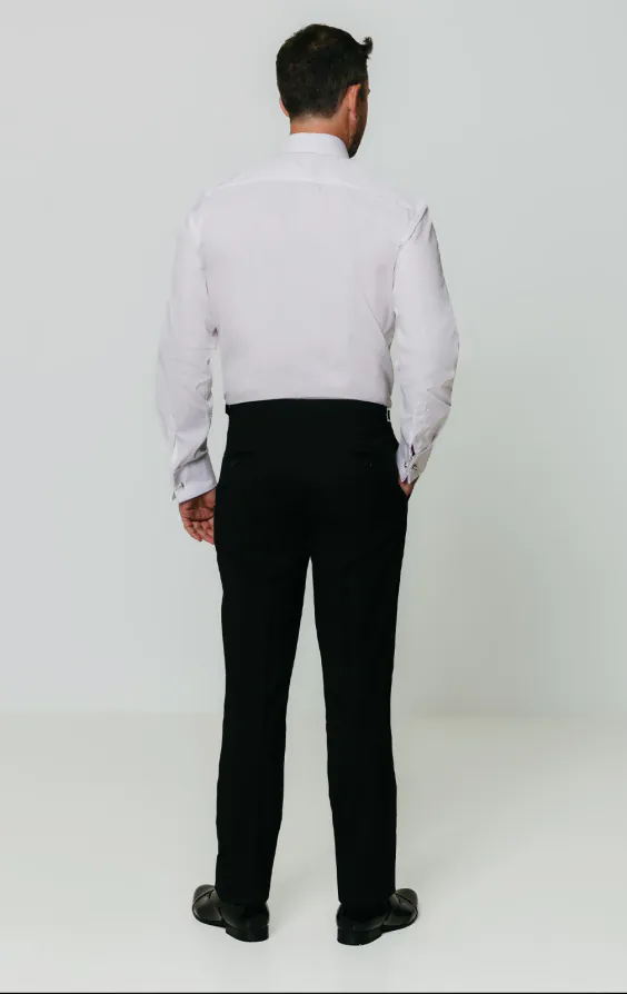 Laydown Collar Pleated Front Tuxedo Shirt Laydown Collar Pleated Front Tuxedo Shirt