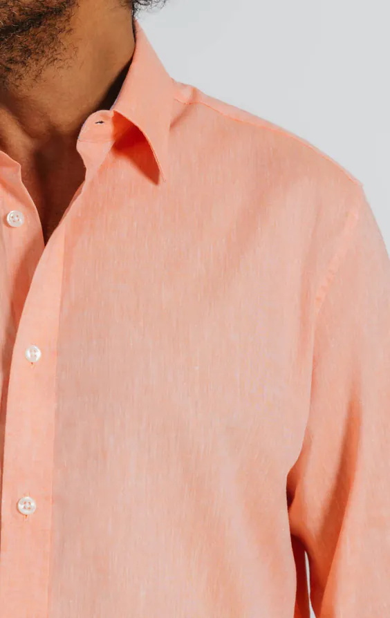 Orange Linen Shirt - photo 2 Orange Linen Shirt - photo 2