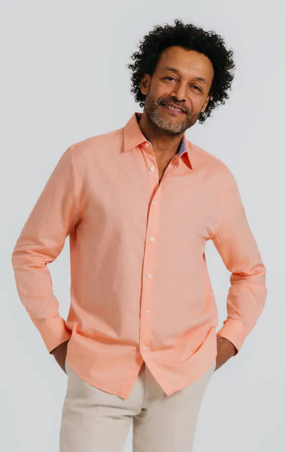 Orange Linen Shirt Orange Linen Shirt