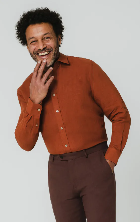 Rust Linen Shirt - photo 3 Rust Linen Shirt - photo 3