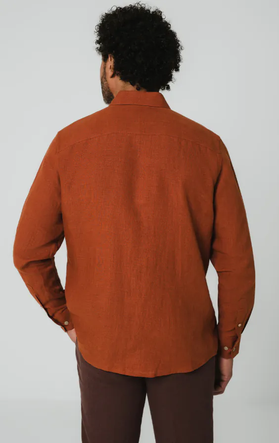Rust Linen Shirt - photo 4 Rust Linen Shirt - photo 4