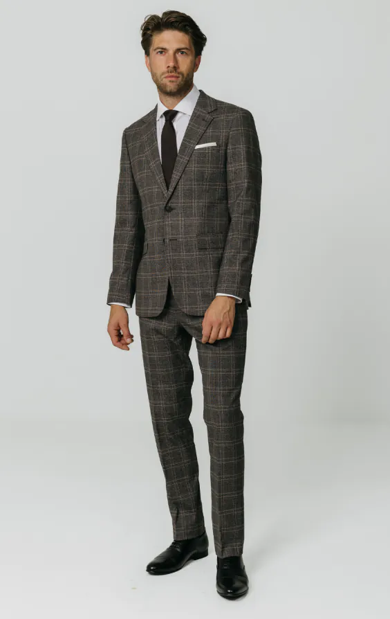 Brown Check Suit - photo 1 Brown Check Suit - photo 1