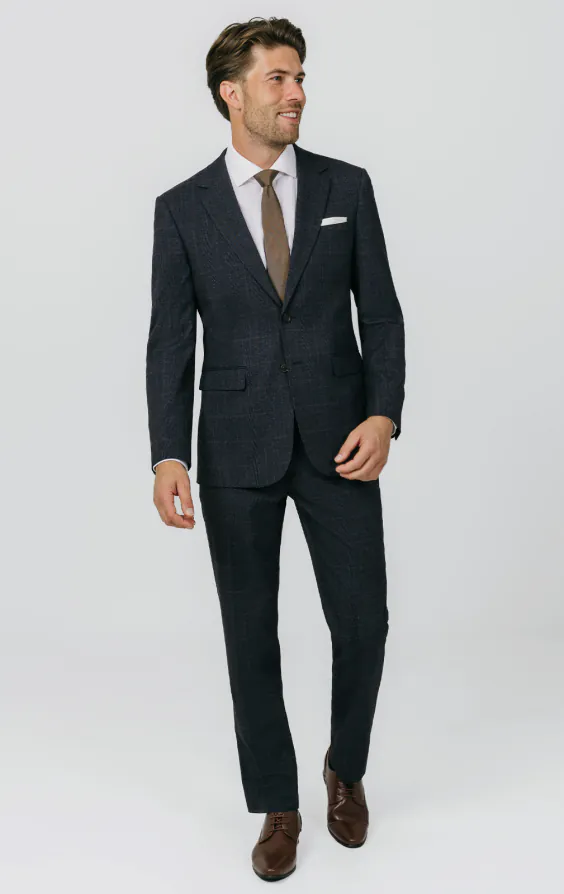 Navy with Rust Check Suit - photo 2 Navy with Rust Check Suit - photo 2
