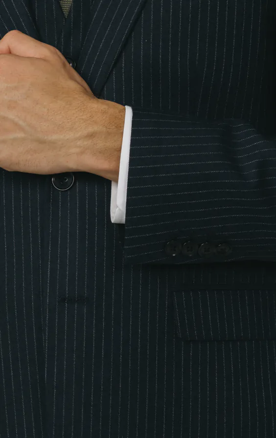 Navy Chalkstripe 3 Piece Suit - photo 2 Navy Chalkstripe 3 Piece Suit - photo 2