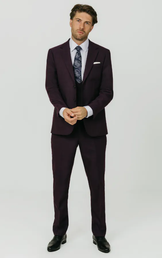 Blackberry Twill 3 Piece Suit - photo 1 Blackberry Twill 3 Piece Suit - photo 1