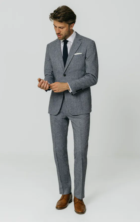 Blue Donegal Tweed Suit - photo 1