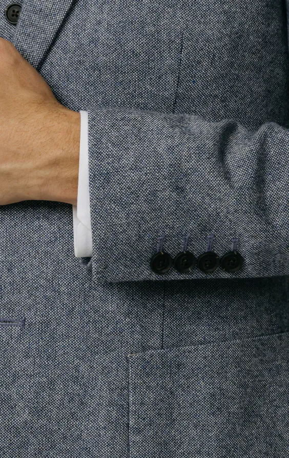 Blue Donegal Tweed 3 Piece Suit - photo 2 Blue Donegal Tweed 3 Piece Suit - photo 2