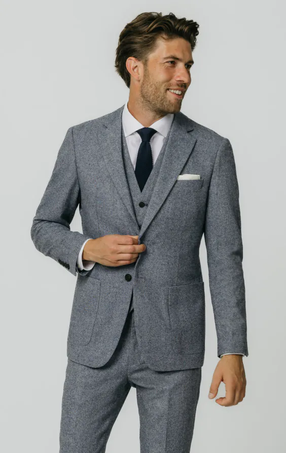 Blue Donegal Tweed 3 Piece Suit Blue Donegal Tweed 3 Piece Suit