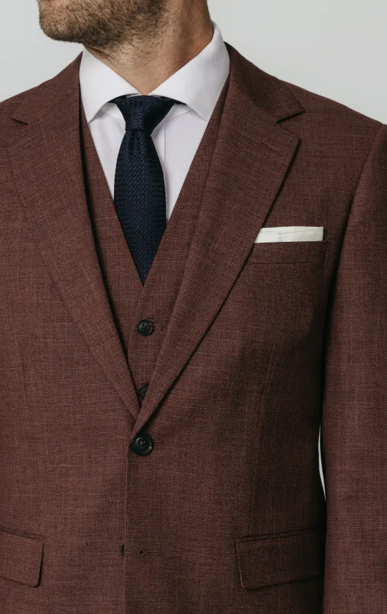 Dark Rosewood Weave 3 Piece Suit - photo 3 Dark Rosewood Weave 3 Piece Suit - photo 3
