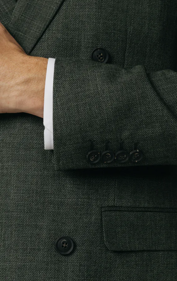 Green Weave Double Breasted 3 Piece Suit - photo 2 Green Weave Double Breasted 3 Piece Suit - photo 2