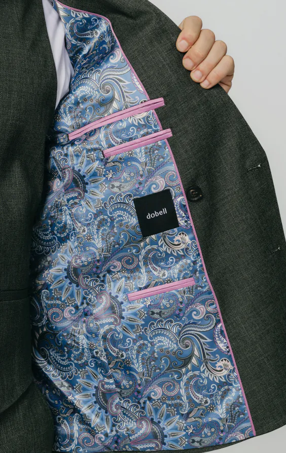 Green Weave Double Breasted 3 Piece Suit - photo 4 Green Weave Double Breasted 3 Piece Suit - photo 4