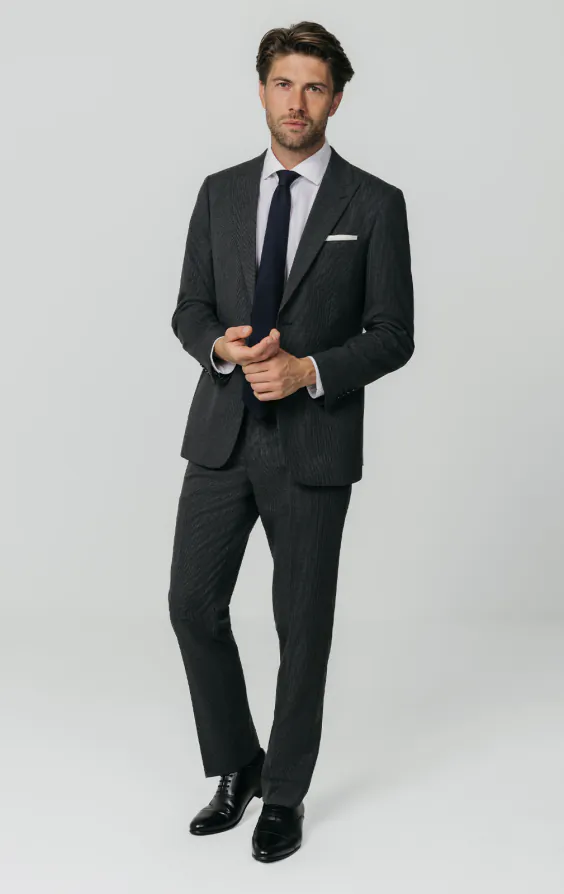 Charcoal Puppytooth Check Suit - photo 1