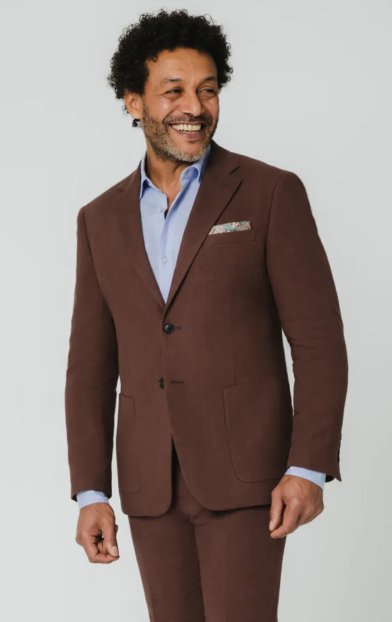 Mocha Linen Suit