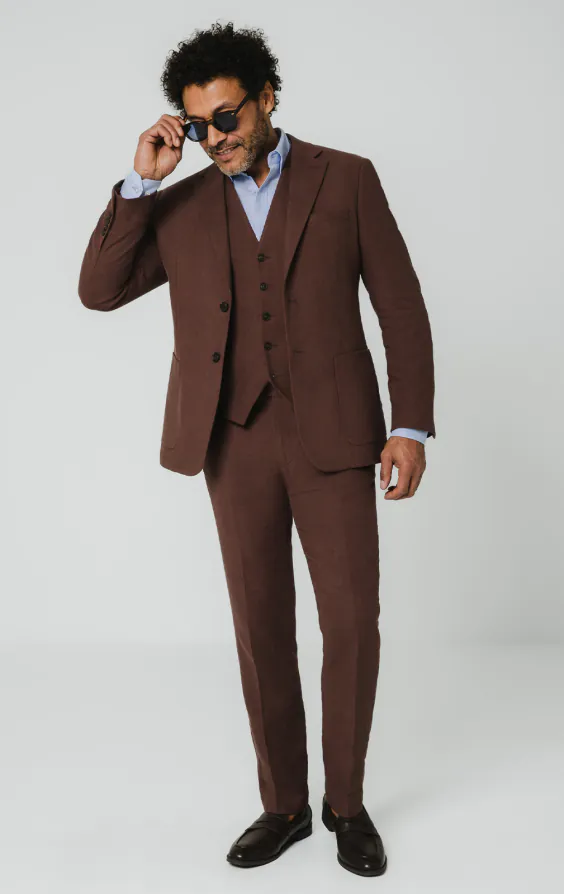 Mocha Linen 3 Piece Suit - photo 1 Mocha Linen 3 Piece Suit - photo 1