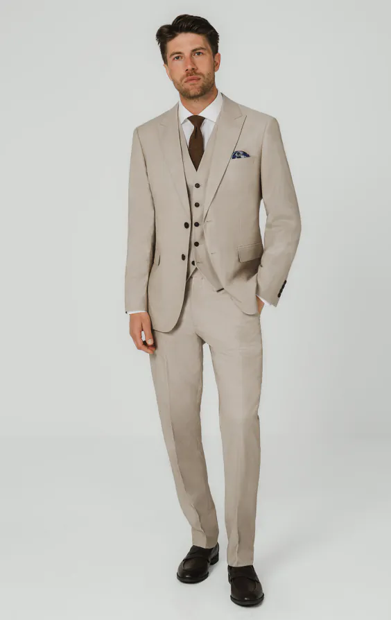 Stone Sharkskin Suit - photo 1