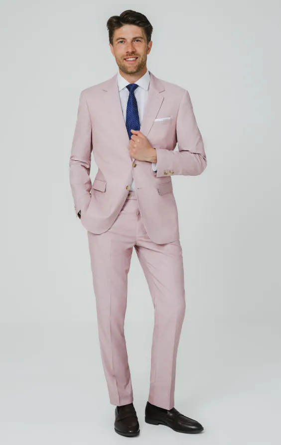 Rose Pink Sharkskin Suit Jacket - photo 1