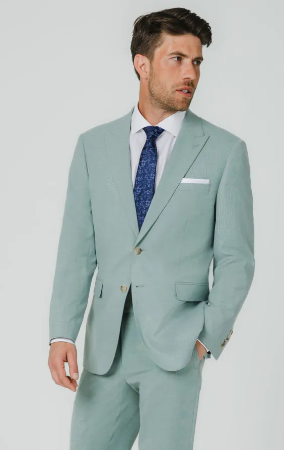 Mint Green Hopsack Suit Mint Green Hopsack Suit