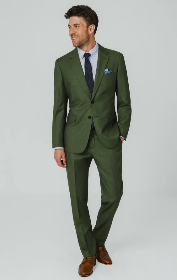 Pine Green Textured Weave Suit - photo 1 Pine Green Textured Weave Suit - photo 1