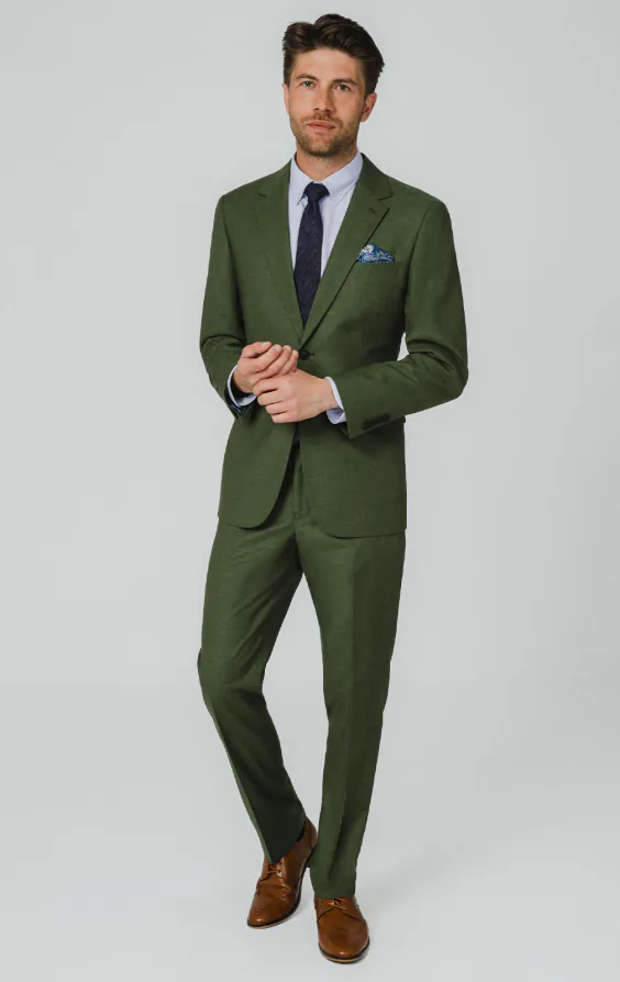 Pine Green Textured Weave 3 Piece Suit - photo 1 Pine Green Textured Weave 3 Piece Suit - photo 1