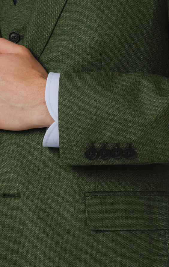 Pine Green Textured Weave 3 Piece Suit - photo 2 Pine Green Textured Weave 3 Piece Suit - photo 2