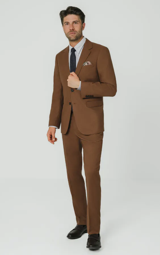 Mid Brown Twill Suit Jacket - photo 1 Mid Brown Twill Suit Jacket - photo 1