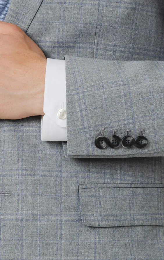 Light Gray & Blue Check 3 Piece Suit - photo 2 Light Gray & Blue Check 3 Piece Suit - photo 2