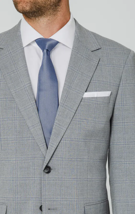 Light Gray & Blue Check 3 Piece Suit - photo 3 Light Gray & Blue Check 3 Piece Suit - photo 3