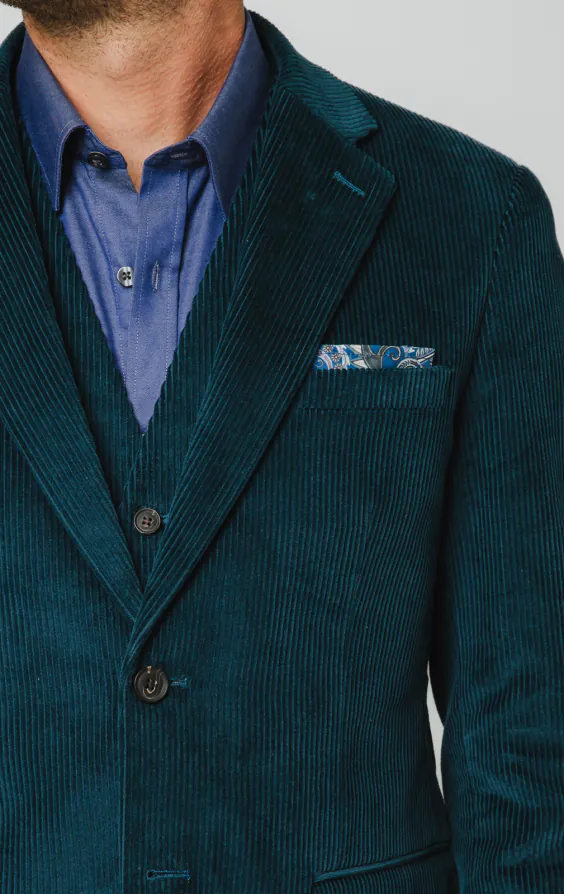 Teal Corduroy 3 Piece Suit - photo 3 Teal Corduroy 3 Piece Suit - photo 3