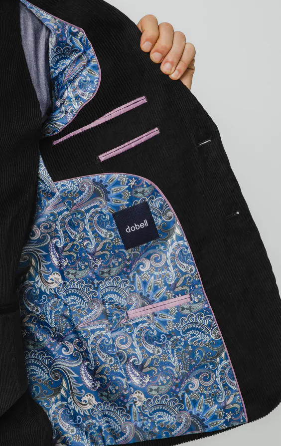 Black Corduroy 3 Piece Suit - photo 4