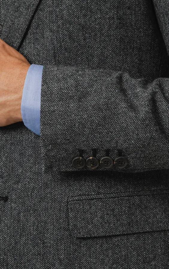 Grey Herringbone Tweed 3 Piece Suit - photo 2 Grey Herringbone Tweed 3 Piece Suit - photo 2