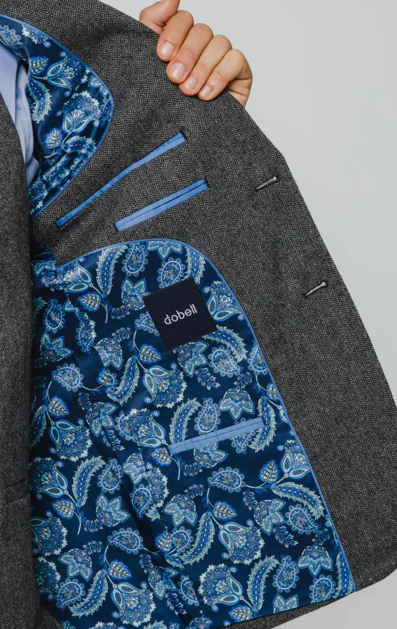 Grey Herringbone Tweed 3 Piece Suit - photo 4 Grey Herringbone Tweed 3 Piece Suit - photo 4
