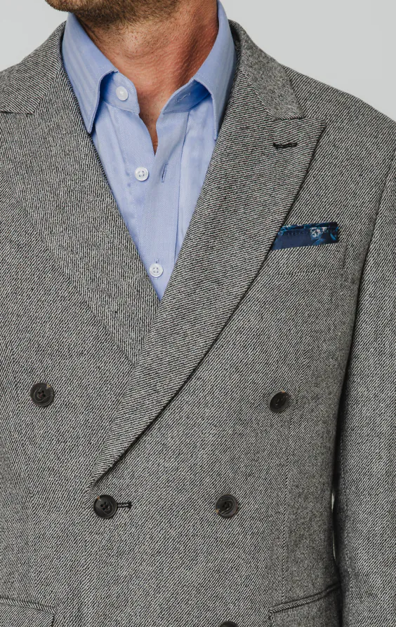 Grey Twill Tweed 3 Piece Suit - photo 3 Grey Twill Tweed 3 Piece Suit - photo 3