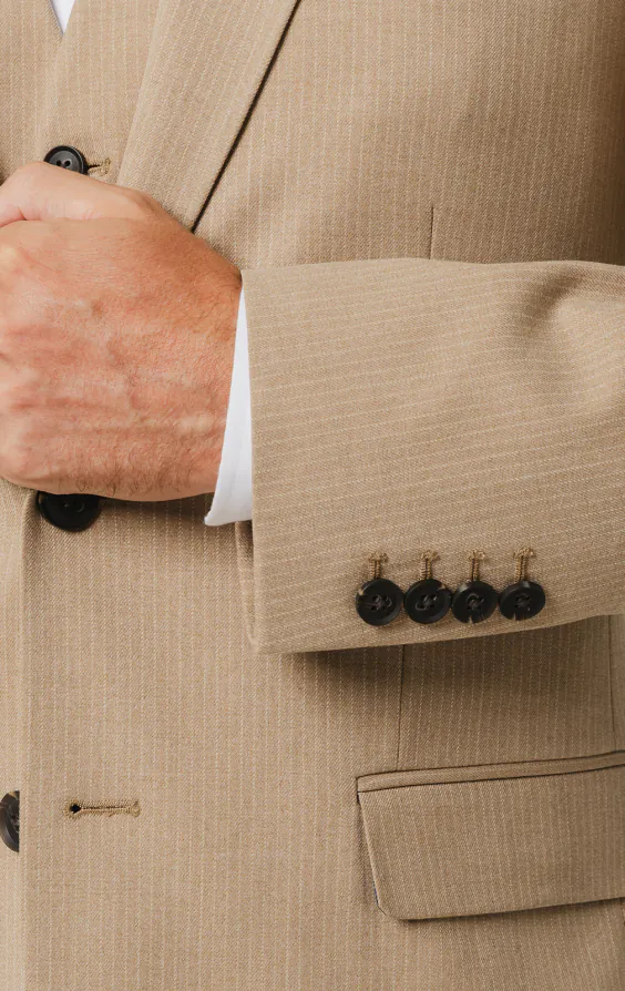 Camel Pinstripe 3 Piece Suit - photo 2 Camel Pinstripe 3 Piece Suit - photo 2