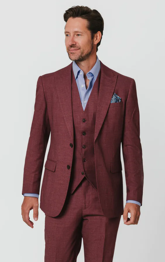 Mulberry Textured 3 Piece Suit Mulberry Textured 3 Piece Suit