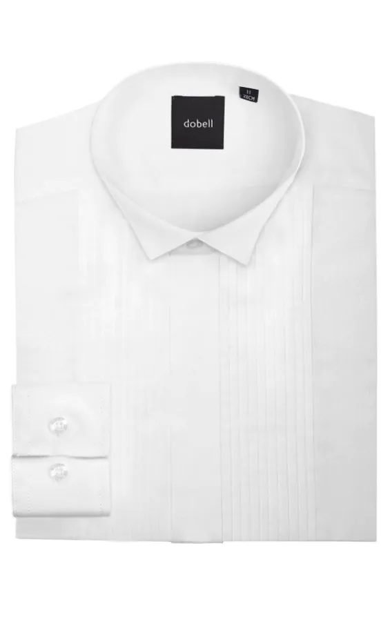 Boys Wing Collar, Pleated Front Tuxedo Shirt Boys Wing Collar, Pleated Front Tuxedo Shirt