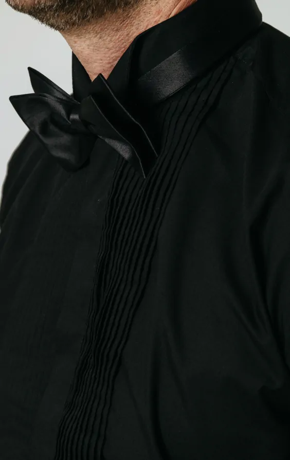 Boys Wing Collar, Plain Fly Front Tuxedo Shirt By Dobell | Dobell - View #5