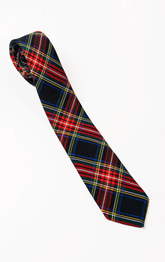 Navy Blue Tartan Necktie - photo 1 Navy Blue Tartan Necktie - photo 1