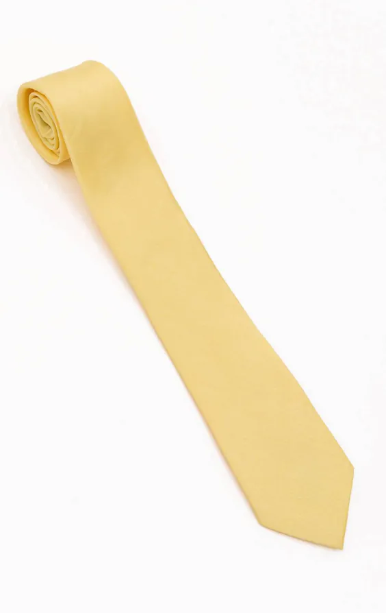 Pale Yellow Dupion Necktie - photo 1 Pale Yellow Dupion Necktie - photo 1