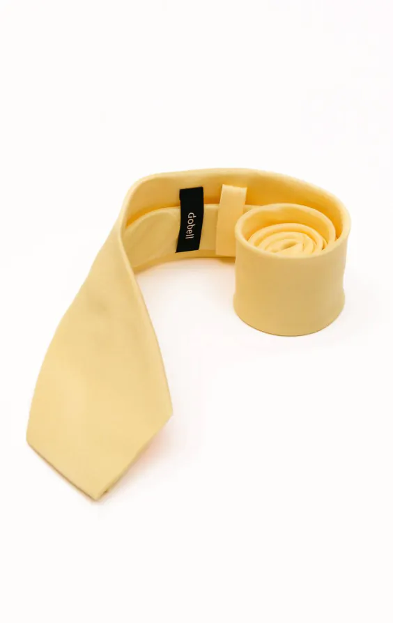 Pale Yellow Dupion Necktie - photo 2 Pale Yellow Dupion Necktie - photo 2